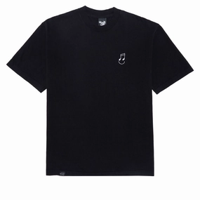 Health Foods The Quiet Life Music Man Embroidered T-Shirt - Black Computers