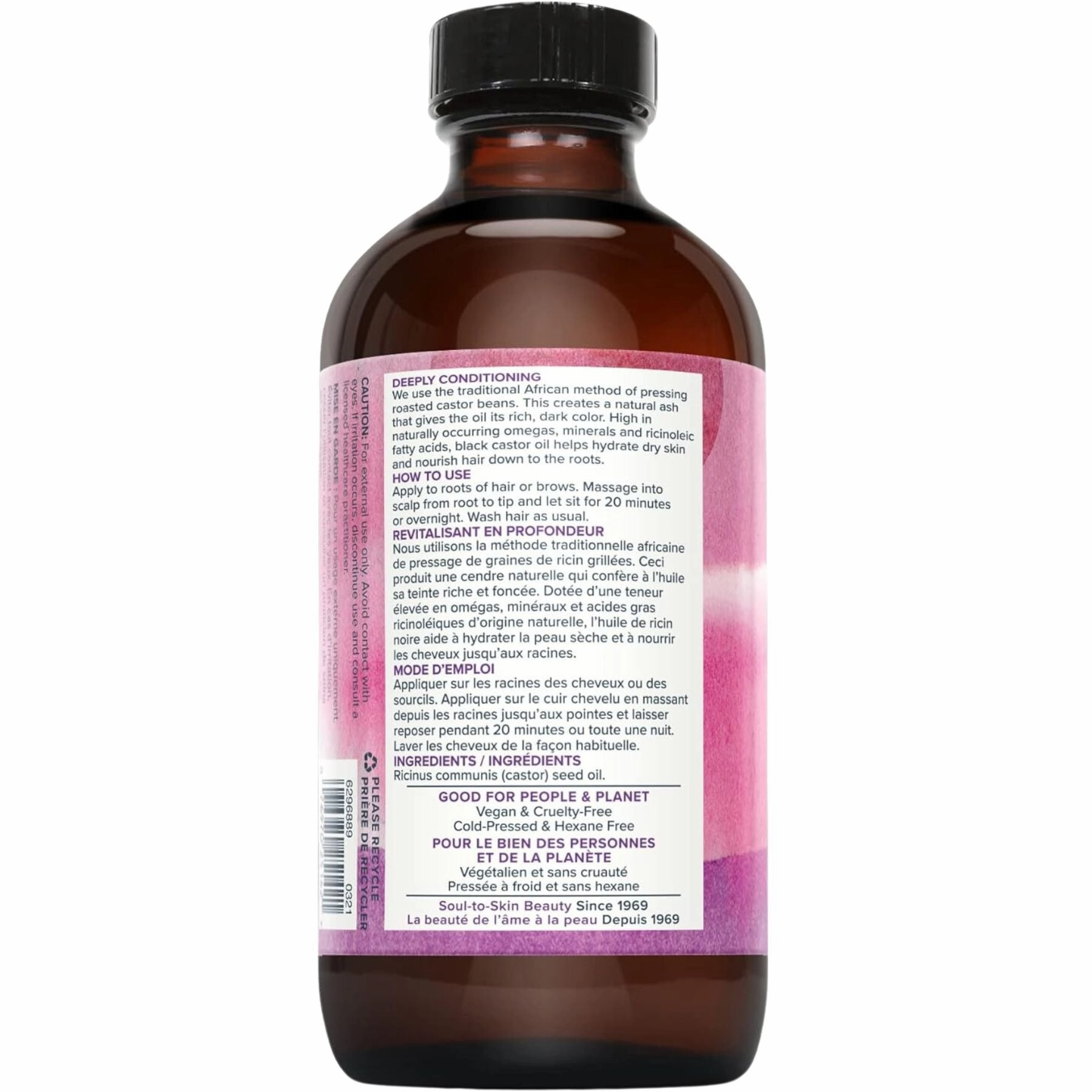 Heritage Store Black Castor Oil 237mL