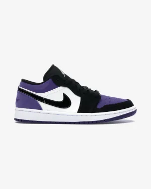 NIKE AIR JORDAN1 LOW PURPLE COURT (NEW) Cloud Support Sculpted materials