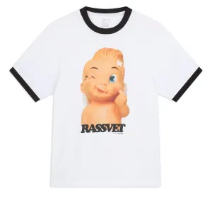 Hockey Cards Rassvet Merci Ringer Knit T-Shirt - White Hoodies