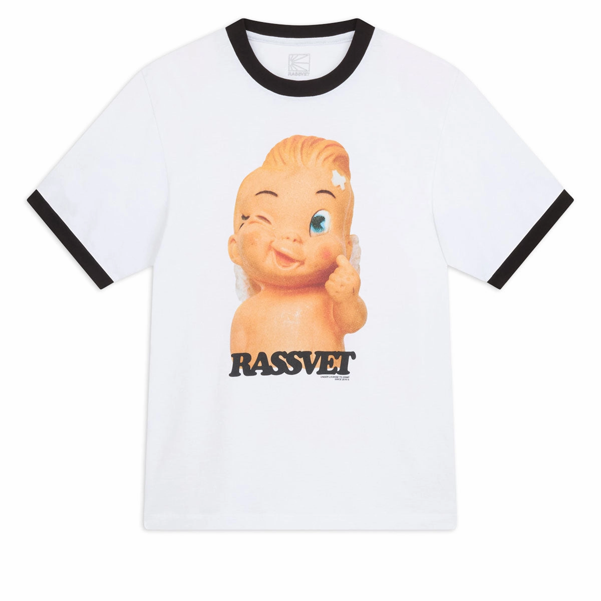 Hockey Cards Rassvet Merci Ringer Knit T-Shirt - White Hoodies