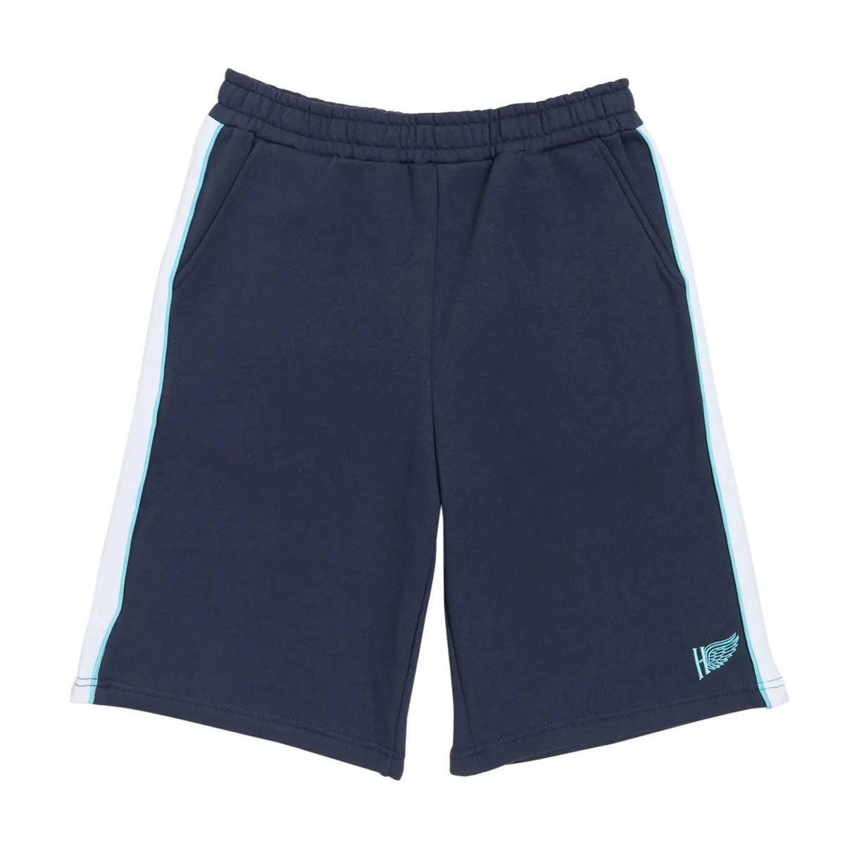 Hoddle Bermuda Jersey Shorts - Navy Puzzles Upcycled Fashion