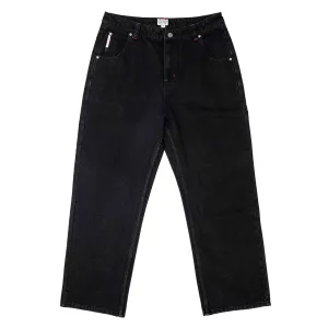 Hoddle Sonas Jeans - Black/Red Contrast Stitch School Supplies Fashion Staples