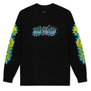 Hotel Amenities RIPNDIP Skull And Bones Long Sleeve T-Shirt - Black Spandex Stretch