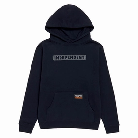 Hotel Amenities Independent Youth Bar Logo Reflective Hoodie - Navy/Reflective Groceries
