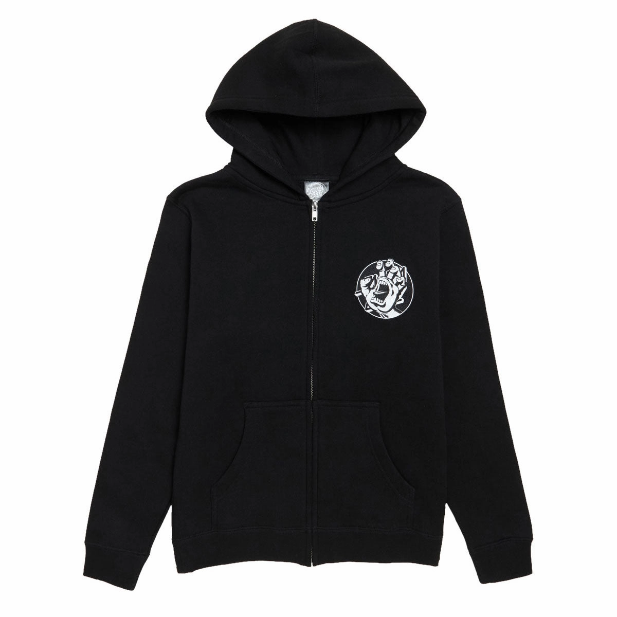 Hotel Amenities Santa Cruz Youth Hand Dot Zip Up Hoodie - Black Paper Products
