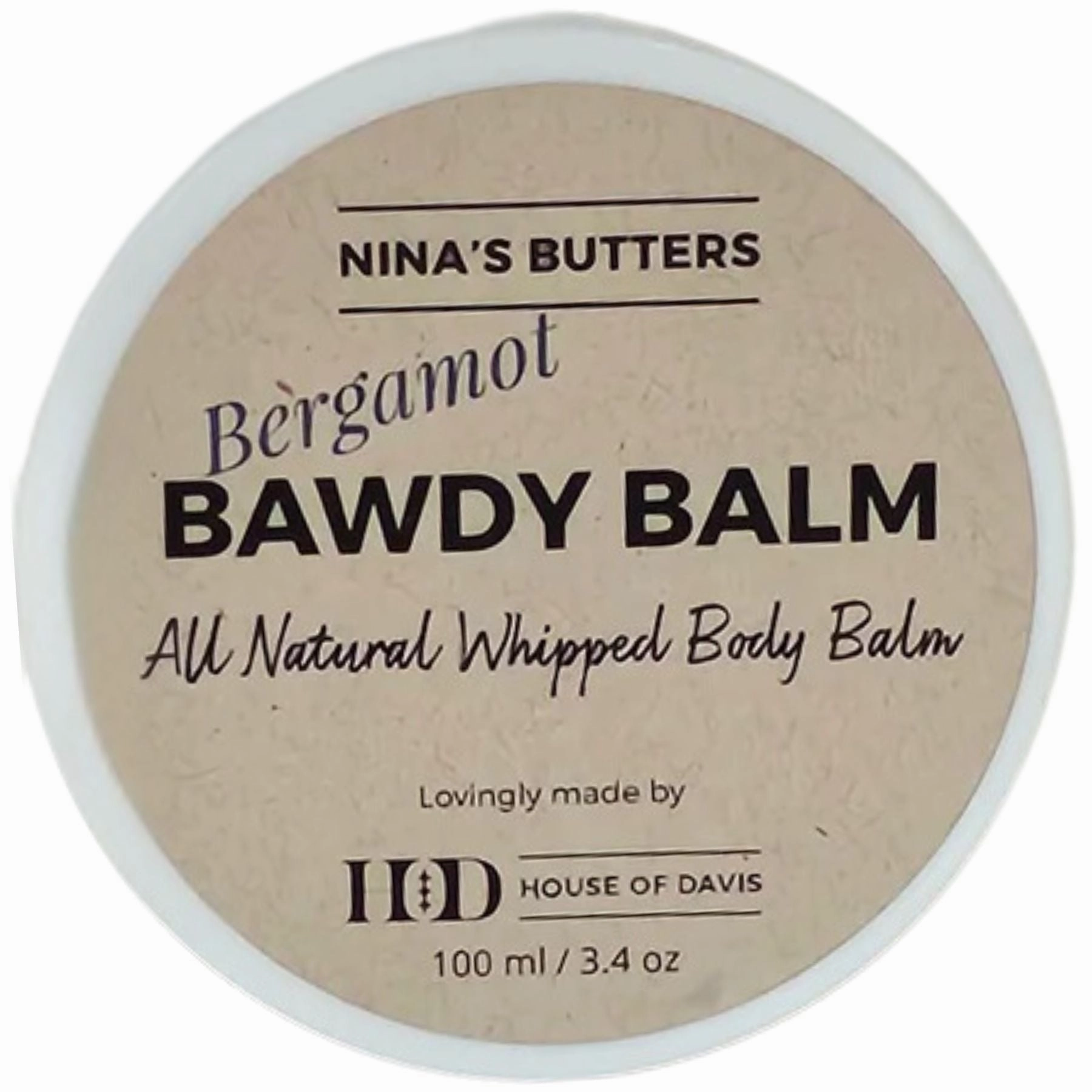 House of Davis Bergamot Whipped Body Balm 100ml