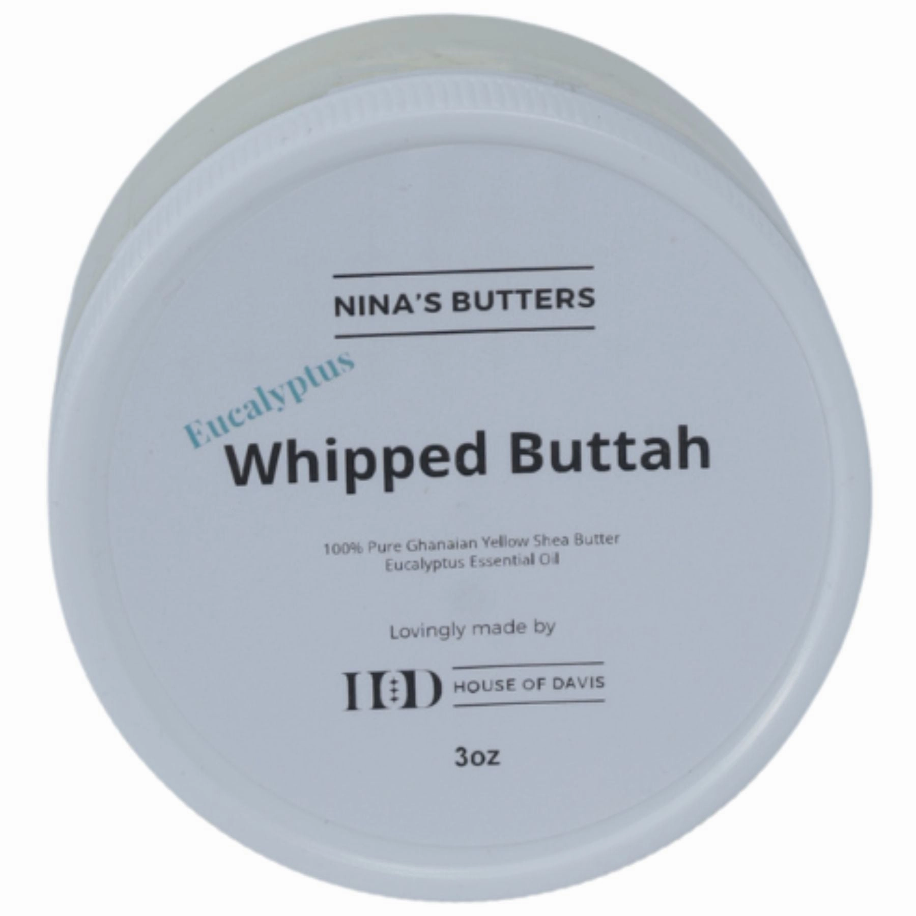 House of Davis Pure Whipped Shea Butter Eucalyptus 100ml