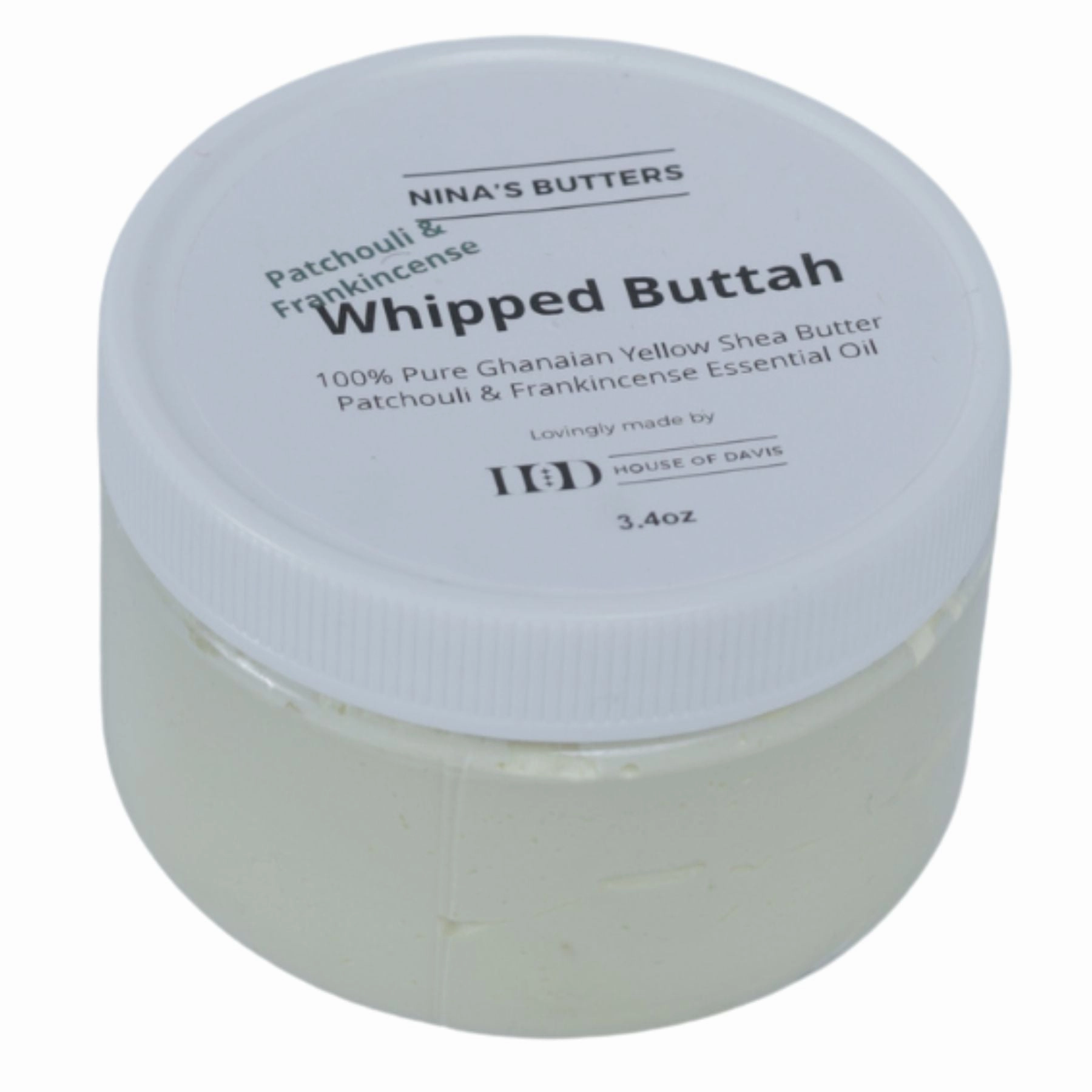House of Davis Pure Whipped Shea Butter Patchouli & Frankincense 100ml