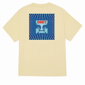 Household Cleaning Obey Disinformation Resistance T-Shirt - Pale Yellow Stationery