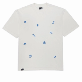 Household Cleaning The Quiet Life x YAWN Embroidered T-Shirt - Cream Denim Basics