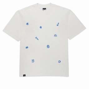 Household Cleaning The Quiet Life x YAWN Embroidered T-Shirt - Cream Denim Basics