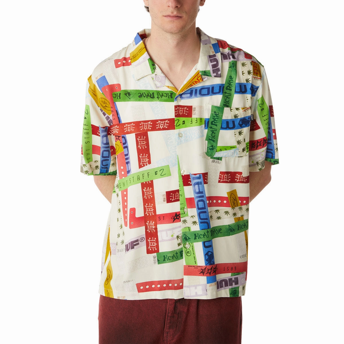 HUF Admission Resort Shirt - Multi Workwear Gym Wear