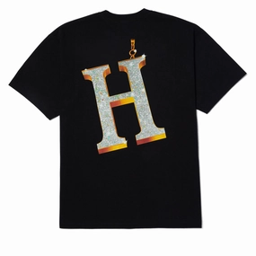 HUF Big H T-Shirt - Black High-Quality Clothing Video Games