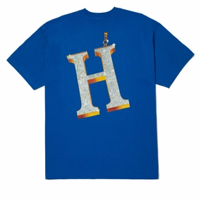 HUF Big H T-Shirt - Cobalt Blue Beverages Fitness Gear