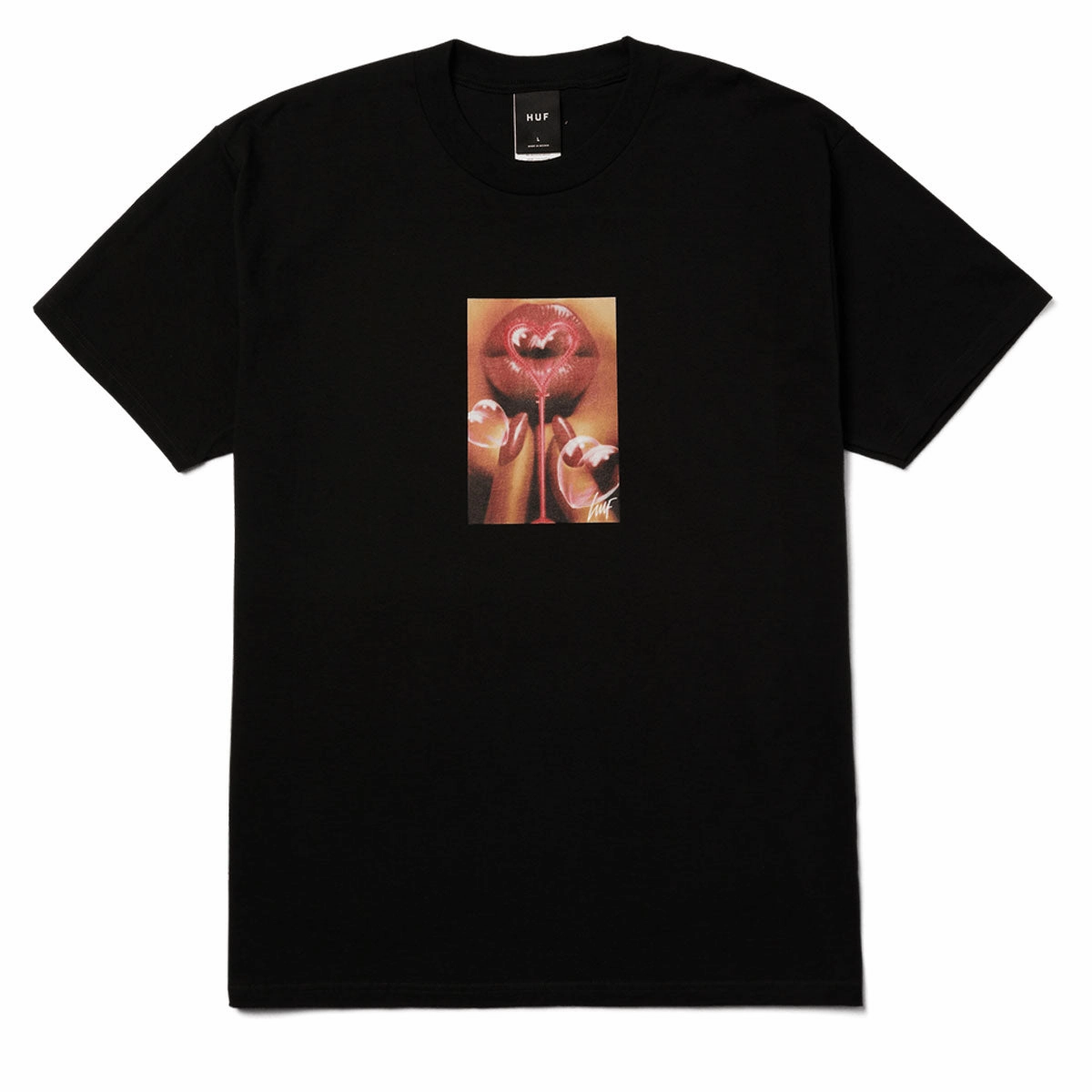 HUF Bubble T-Shirt - Black Snacks Ribbons
