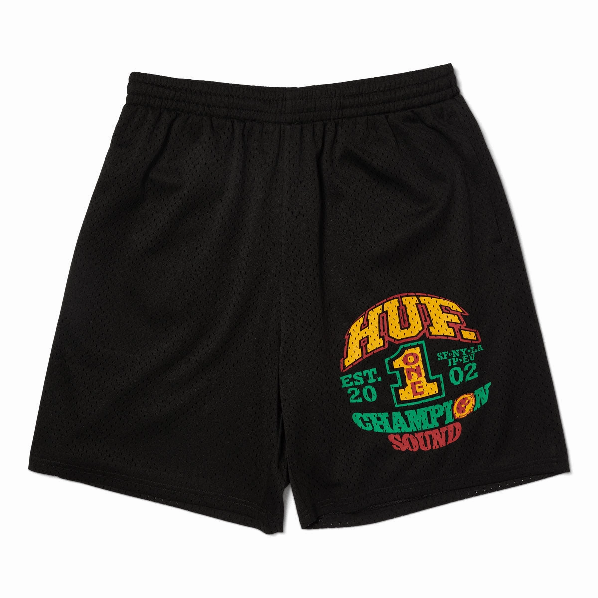 HUF Champion Sound Mesh Shorts - Black Lawn Mowers Lawn Mowers