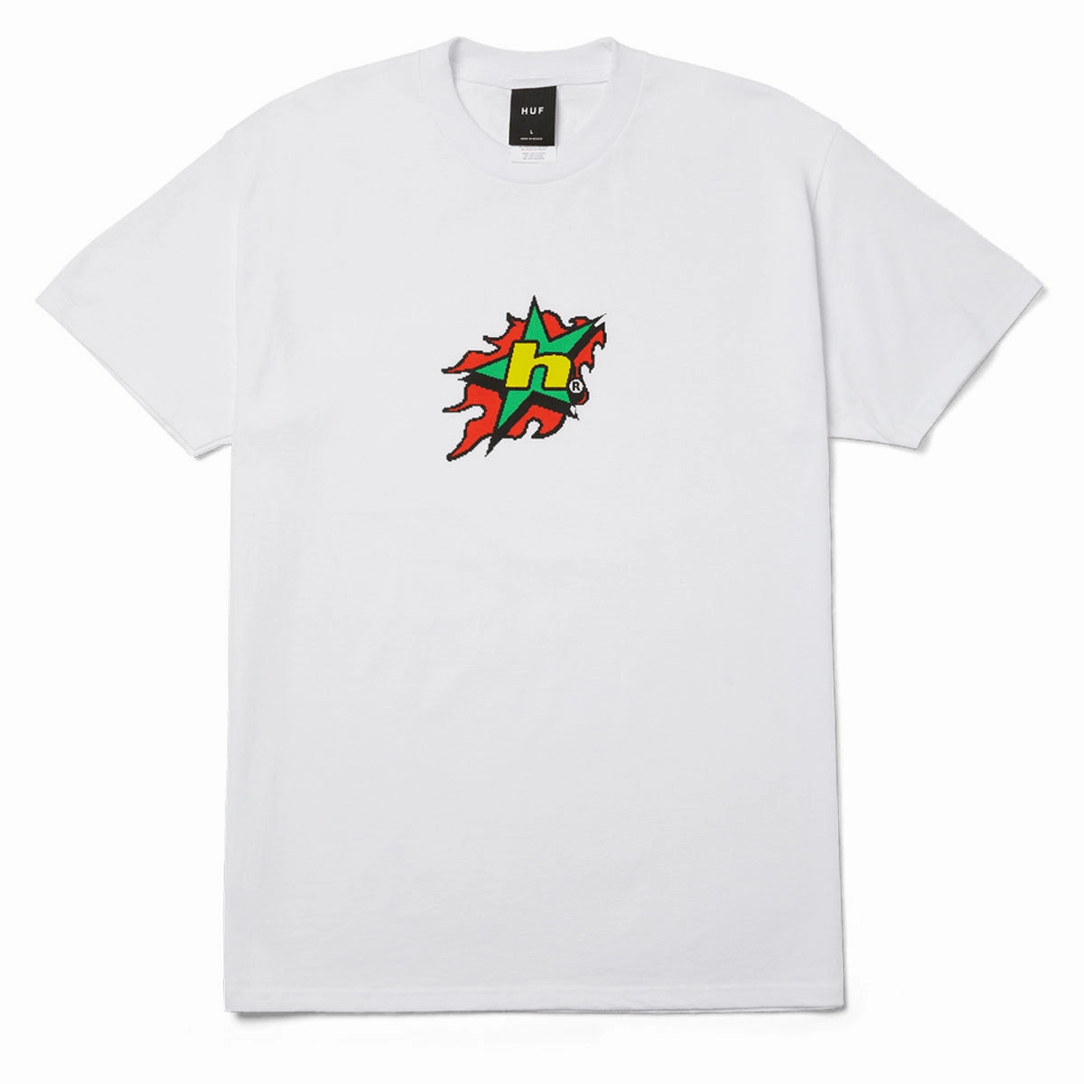 HUF H Bit T-Shirt - White Activewear Toys