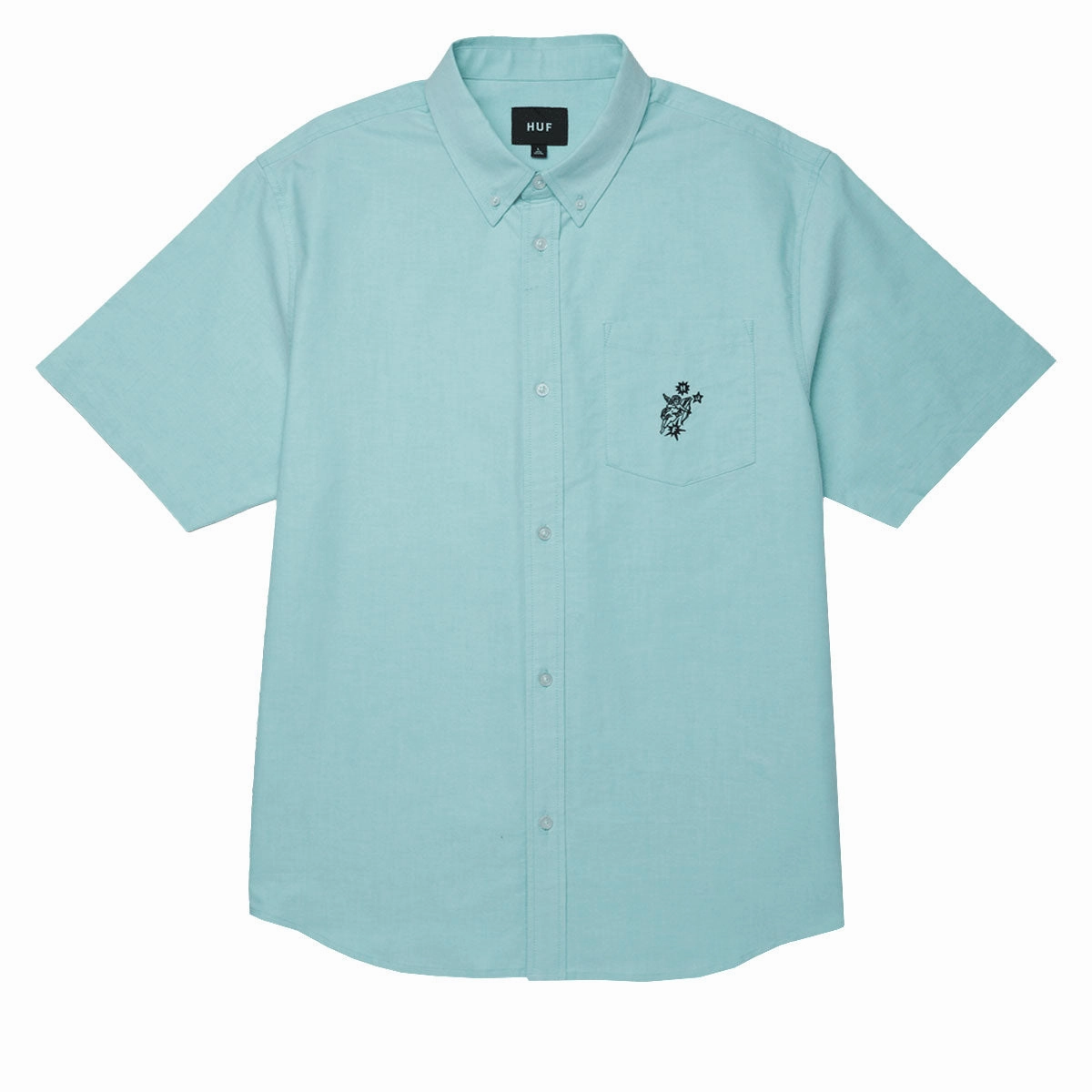 HUF Icarus Oxford Shirt - Diffused Jade Swimwear New Arrivals