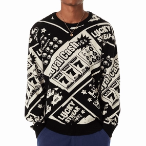 HUF Lucky Crewneck Sweater - Black Pet Accessories Beauty Tools