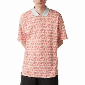 HUF Microdose Knit Polo Shirt - Red Health Monitors Fit Guide