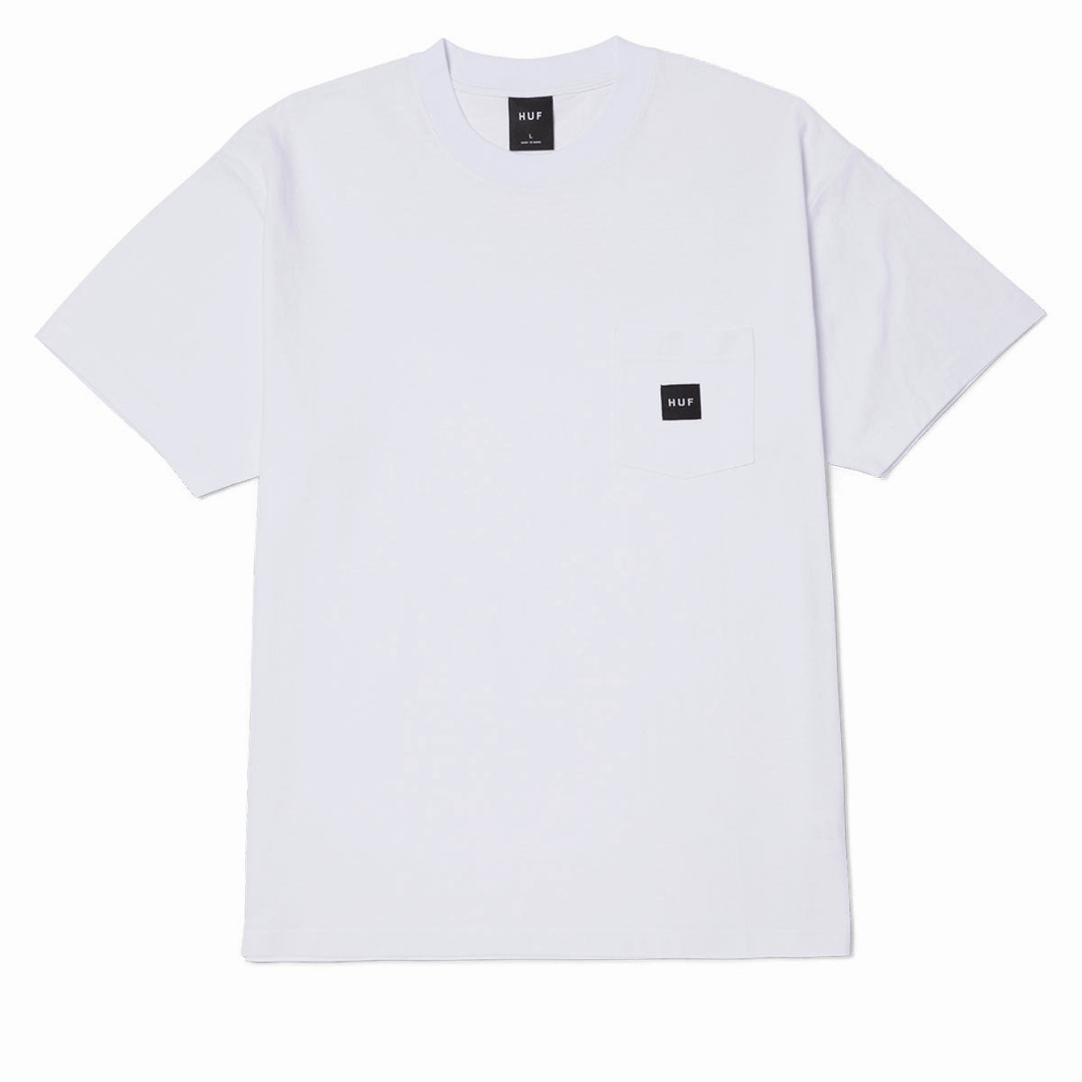 HUF Set Box Logo Pocket T-Shirt - White High-Quality Clothing Pet Accessories