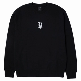 HUF Set Megablast Crewneck Sweatshirt - Black Personal Care Classic Styles