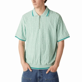 HUF Tether Jacquard Terry Shirt - Jade T-Shirts Bubble Wrap