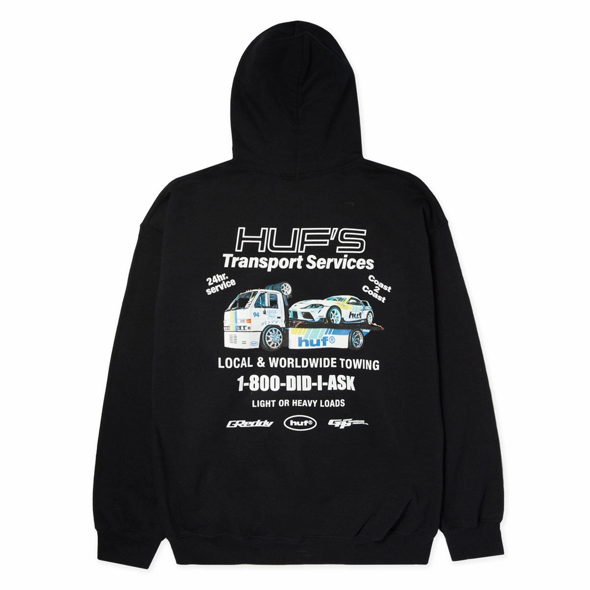 HUF x Greddy Tow Hoodie - Black Belts Hot Tubs