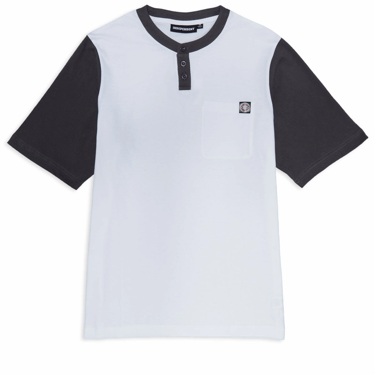 Independent BTG Label Henley Shirt - White/Charcoal Video Editing Stylish Accessories