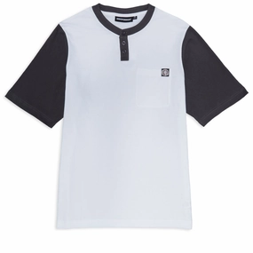 Independent BTG Label Henley Shirt - White/Charcoal Video Editing Stylish Accessories