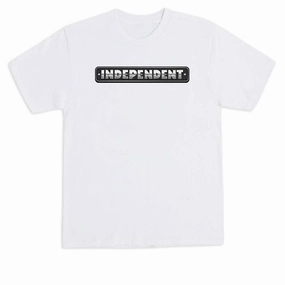 Independent Chrome Bar T-Shirt - White Footwear Collection Leather Goods