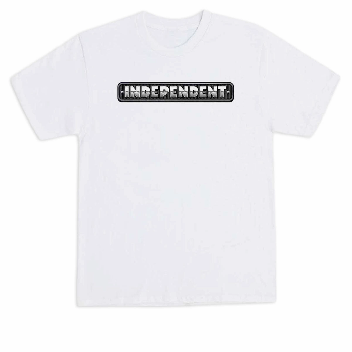 Independent Chrome Bar T-Shirt - White Footwear Collection Leather Goods