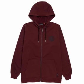 Independent Clipper Zip Hoodie - Burgundy Soil Travel Accessories