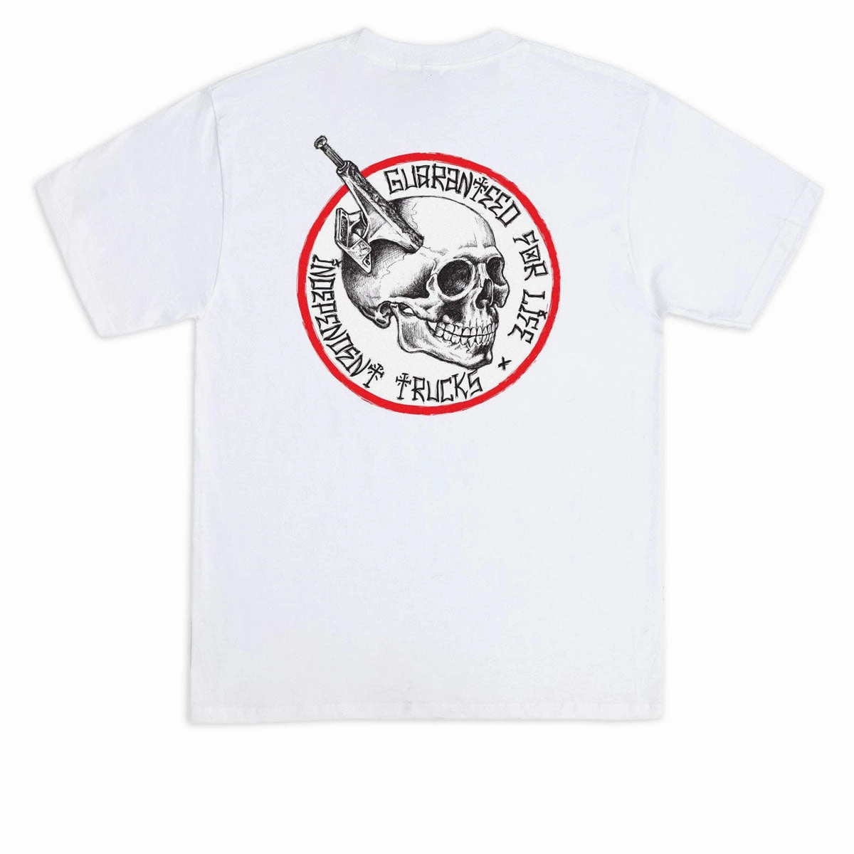 Independent Truck Head T-Shirt - White Formal Wear Upcycled Fashion
