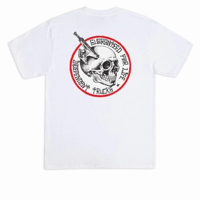 Independent Truck Head T-Shirt - White Formal Wear Upcycled Fashion