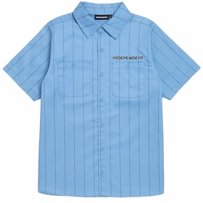 Independent Union Work Shirt - Work Blue w/Stripe ATV Parts Anime