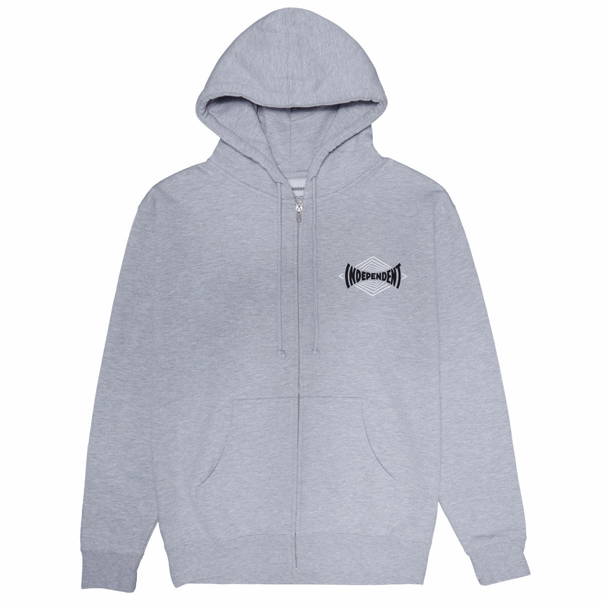 Independent Vertigo Span Zip Hoodie - Grey Heather Swim Gear Nylon Materials