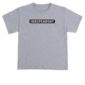 Independent Youth Bar Logo T-Shirt - Sport Grey Footwear & Apparel Vegan