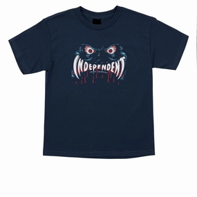 Independent Youth Possessed Face T-Shirt - Navy Hotels Lawn Mowers