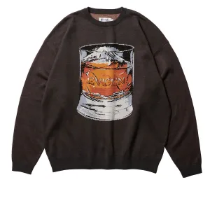 Industrial Clothing Evisen Mountain High Jacquard Crewneck Sweatshirt - Black Beverages