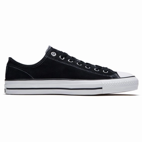 Industrial Clothing Converse Chuck Taylor All Star Pro Suede Ox Shoes - Black/Black/White Workwear