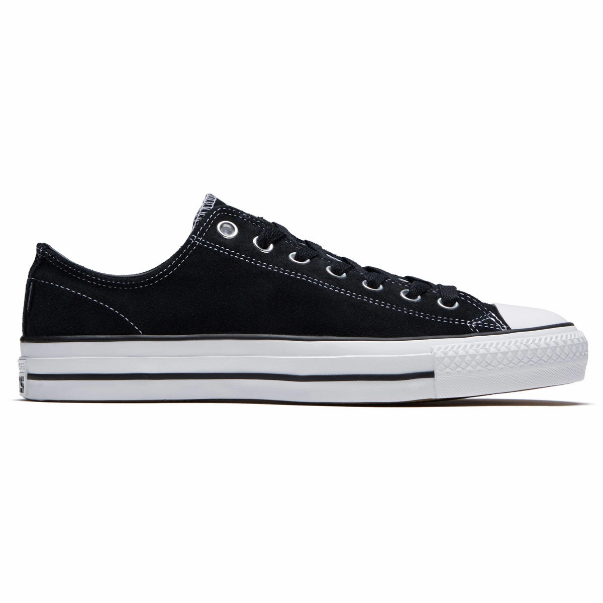 Industrial Clothing Converse Chuck Taylor All Star Pro Suede Ox Shoes - Black/Black/White Workwear