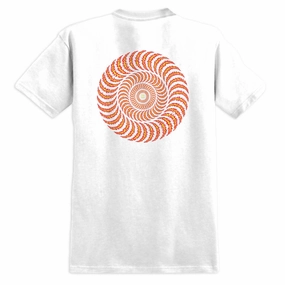 Industrial Clothing Spitfire OG Classic Flame T-Shirt - White/Red/Yellow/Black Prints Vegan