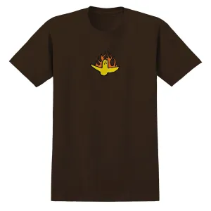 Invitations Krooked Fire Bird T-Shirt - Dark Chocolate/Multi Color Print Ethical Fashion