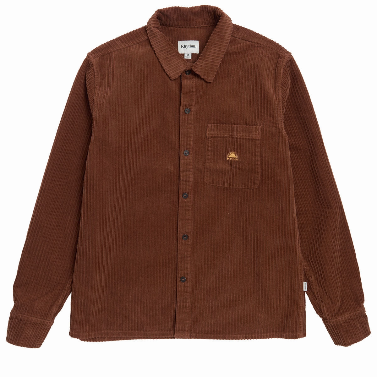 Invitations Rhythm Corduroy Long Sleeve Shirt - Rust Beverages
