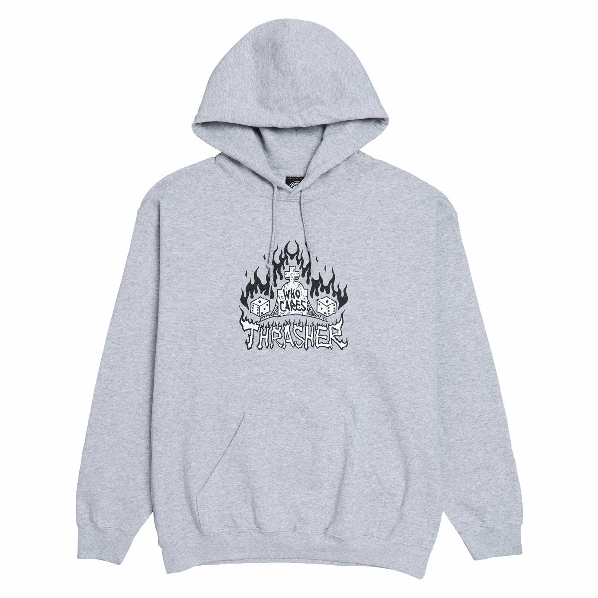 Invitations Thrasher Who Cares By Neckface Hoodie - Sport Grey RPGs