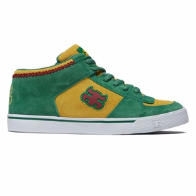 IPath Reed Mid Shoes - Green/Yellow/Rasta Suede Memorabilia Craft Materials