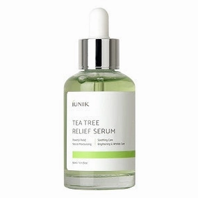 IUNIK Tea Tree Relief Serum with natural ingredients with tea tree & Centella & 6 sprout extract - Calm   Moisturizing   Skin trail Relief at once - 1.71 OZ