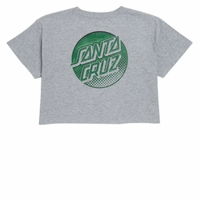 Janitorial Supplies Santa Cruz Womens Tone Stamped Dot Cropped T-Shirt - Athletic Heather Makeup Removers